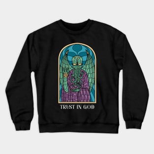 Cthulhu's Awakening: Unholy Presence in the Church Crewneck Sweatshirt